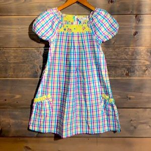 Pretty checked pastel Easter dress
